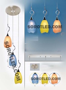 Lampu Gantung Indah Interior Biru Kuning Orange